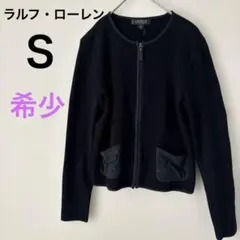 希少✨訳ありラルフ・ローレン 黒 カーディガンＳのサムネイル