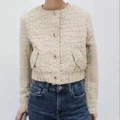 zara ノーカラージャケット