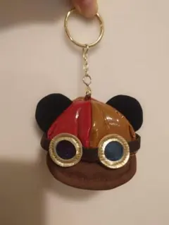 ミッキーマウス耳付き帽子キーホルダー　ディズニーDISNEY