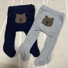 ［2足まとめ売り］gap ベビー　くまさんタイツ　0〜12M