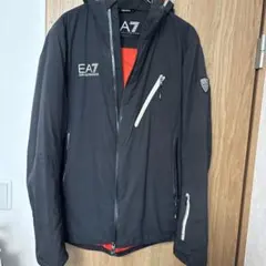 EA7 フード付きパーカー M ブラック/オレンジ
