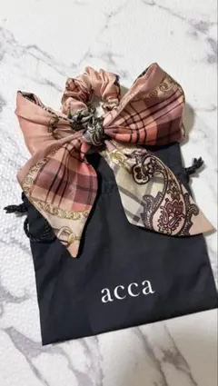 acca シュシュ ロングリボン付き - メルカリ
