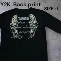 00s【archive】Y2K/grunge/お兄系/ロンT/短丈/Lサイズ