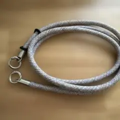 スマホショルダーストラップ 紫とベージュ