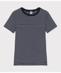 PETIT BATEAU ボーダー 半袖 Tシャツ ネイビー Sのサムネイル