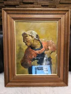 工藤和男「女」 6号 真作 創元会会長 全盛期作 労働者 逸品 油彩画