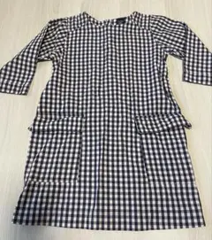 ギンガムチェック 七分袖ワンピース