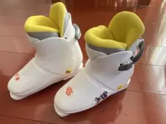 子ども用ホワイト/イエロースノーブーツ