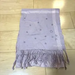 FURLA フルラ マフラー カシミヤ100% 雪の結晶 ビジュー ピンク