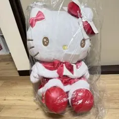 サンリオくじ　ハローキティ　当りくじ1等　サンタ衣装のぬいぐるみ