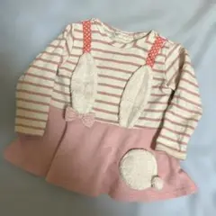 baby cheer トップス うさぎチュニックトレーナー　90cm