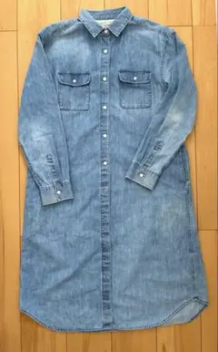 無印良品 デニムシャツワンピース L 綿100% muji