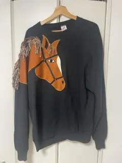 JERZEES 馬モチーフ スウェット ブラックのサムネイル