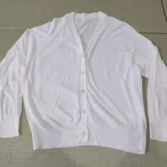 無印良品　ホワイト カーディガン Mサイズ 100%コットン