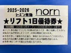 2025〜2026 ノルン水上スキー場　リフト1日優待券2枚セット 000000002547_GccNlE2.jpg