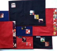 ランチョンマット6枚　和柄パッチワーク