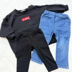 【80cm 3点セット】X-girl他 女の子 まとめ売り トレーナー 長ズボン