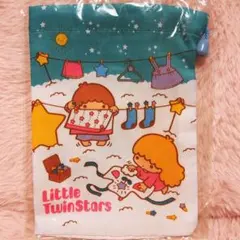 希少レア　キキララ　レトロ　巾着　お弁当袋　2008 平成レトロ　サンリオ