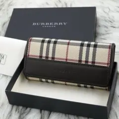 新品　箱付き　BURBERRY LONDON キーケース　ノバチェック　ブラウン