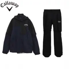 極美品 Callaway キャロウェイ レインウェア セットアップ M ネイビー