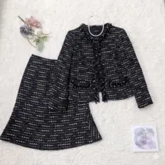 【美品】ニューヨーカー ツイード セットアップ 通勤 お受験 結婚式 9/7