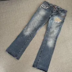 CUSTOM CULTURE(カスタムカルチャー)／スタッズ ブーツカットデニム 