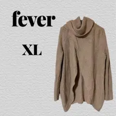 fever ベージュ タートルネック ニット XL