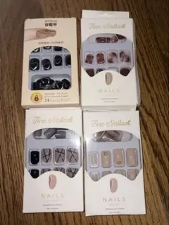 SHEINネイルチップ 4つセット 粘着グミ付き(たくさん)