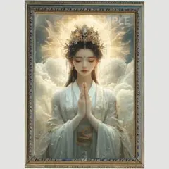 P3153 天照大神様　幸福、成功　【開運•風水•絵画風・ヒーリングアート】