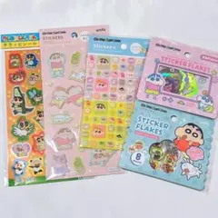 クレヨンしんちゃん　シール　まとめ売り　5点　おはじきタイルシール