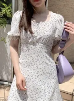 OLIVE des OLIVE 花柄 バックオープンヘルシーワンピース