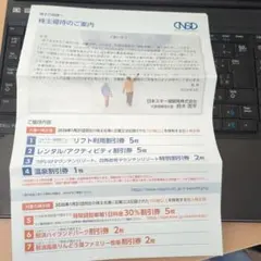 日本スキー場開発　株主優待券 NSD　冊子売り