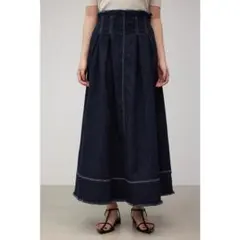 美品　Mサイズ　AZUL BY MOUSSY ジップアップデニムフレアスカート