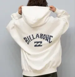 ビラボン　バックプリントパーカー　ホワイト　白