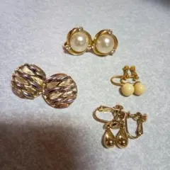 アクセサリーまとめ売り レトロイヤリング4点