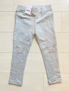crewcuts 猫刺繍レギンス サイズ4 グレー