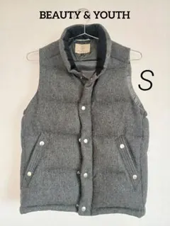 BEAUTY&YOUTH　ユナイテッドアローズ　ダウンベスト　ヘリンボーン　S
