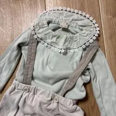 petit main ミントグリーンロンパース S