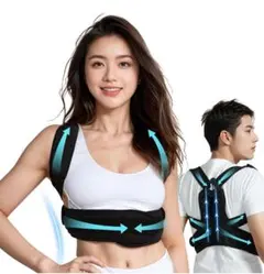 【新品 未使用】姿勢サポーター 通気性優れ 装着簡単 姿勢ベルト Mサイズ