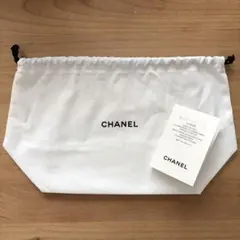 CHANEL ホワイト 巾着袋　シャネル 布袋　ポーチのサムネイル