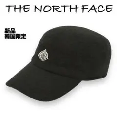 最終価格★新品★ノースフェイス　ワッペンロゴウールキャップ　ブラック　韓国限定