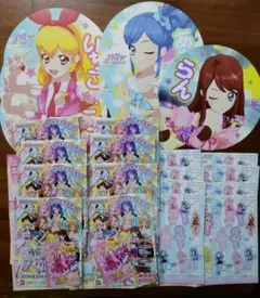 アイカツ！アンコール おもちゃショー カード8枚＋うちわ5枚 配布物セット 東京おもちゃショー2026 アイカツ！アンコール 配布物 うちわ チラシ