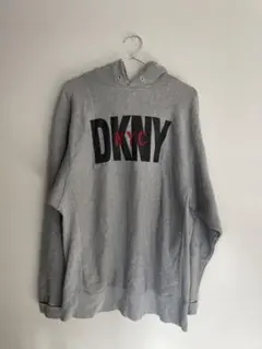 DKNY グレー パーカー ロゴ入り