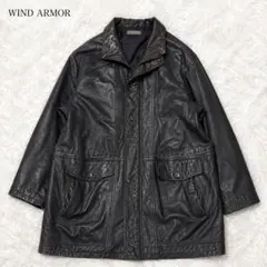 WIND ARMOR レザーハーフコート 羊革 ビッグサイズ　ヴィンテージ90sのサムネイル