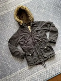 売切★ホリスターHOLLISTERファー付フードコートジャケット