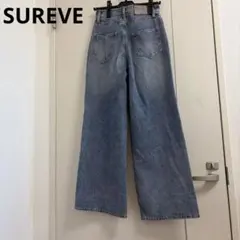 【美品】SUREVE レディース ワイドデニムジーンズ 64 定価4,300円のサムネイル