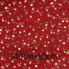 綿花柄プリント　切りっぱなし ハギレ サイズ130cm×83cm