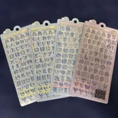 ボンボンドロップシール 英文字 ひらがな 水色 紫