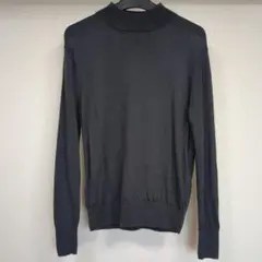 美品＊無印良品　ウールハイゲージハイネックセーター　ニット　チャコールグレー　S