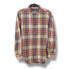 ラルフローレン マドラスチェック BDシャツ 長袖 メンズ XL 90s